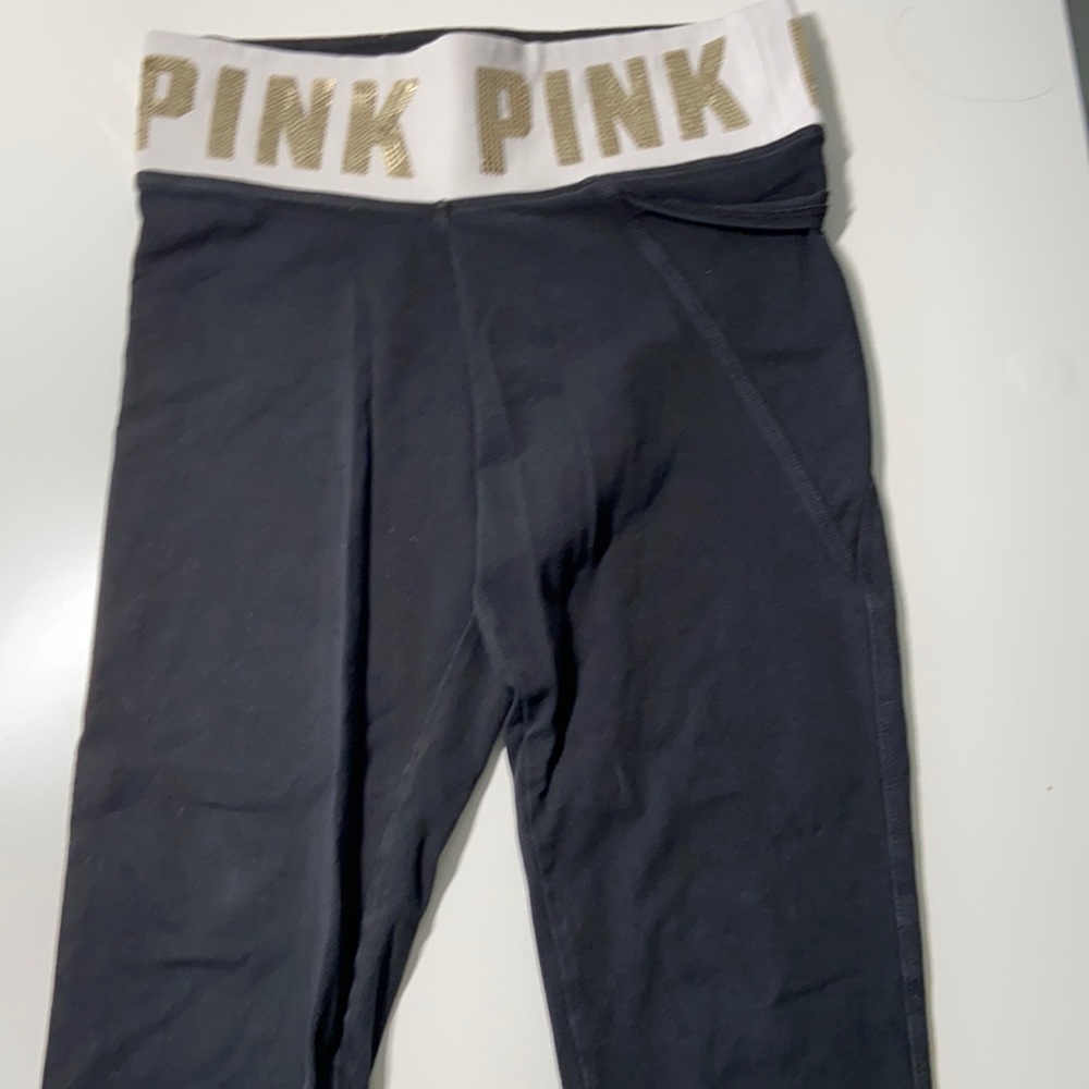 Pink Sparkly Waistline Leggings